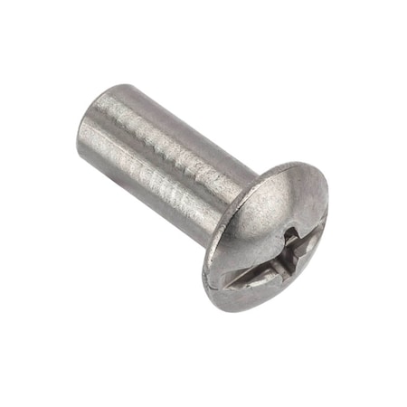 Ampg Combo Barrel, #8-32, 1/2 in Brl Lg, 13/64 in Brl Dia, 18-8 Stainless Steel Unfinished Z4126SS