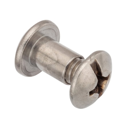 Ampg Combo Barrel/Screw, 5/16"-18, 1/2 to 5/8 in Brl Lg, 3/8 in Brl Dia, 316 Stainless Steel Unfinished Z4146-316SS-PAK