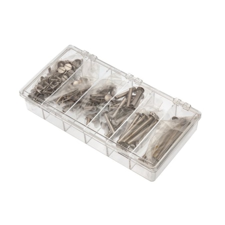 Ampg Bind Post Barrel/Screw 240pc 18-8 SS Kit, 18-8 Stainless Steel, Unfinished Finish Z4196