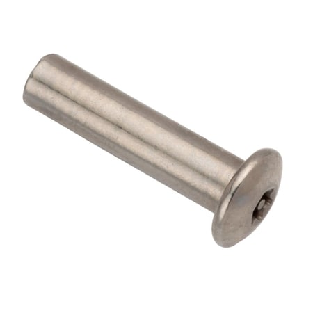 Zoro Select Barrel Bolt, #10-24, 1 in Brl Lg, 1/4 in Brl Dia, Stainless Steel Plain Z4416T6S