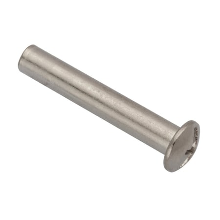 Zoro Select Barrel Bolt, #10-24, 1 1/2 in Brl Lg, 1/4 in Brl Dia, Stainless Steel Plain, 5 PK Z4424SS