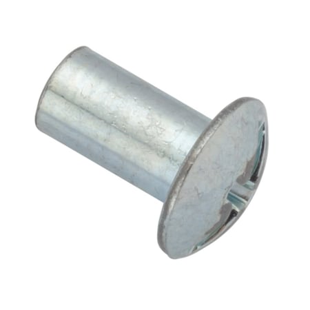 Ampg Combo Barrel, #8-32, 3/8 in Brl Lg, 13/64 in Brl Dia, Steel Zinc Plated Z4437