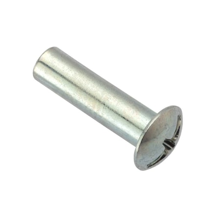 Ampg Combo Barrel, 1/4"-20, 1-1/2 in Brl Lg, 5/16 in Brl Dia, 410 Stainless Steel Zinc Plated Z4449-410HZ