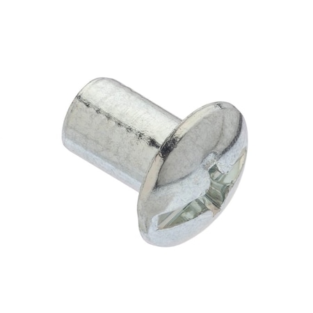 Zoro Select Barrel Bolt, 1/4"-20, 1/2 in Brl Lg, 5/16 in Brl Dia, Steel Zinc-Plated, 25 PK Z4443