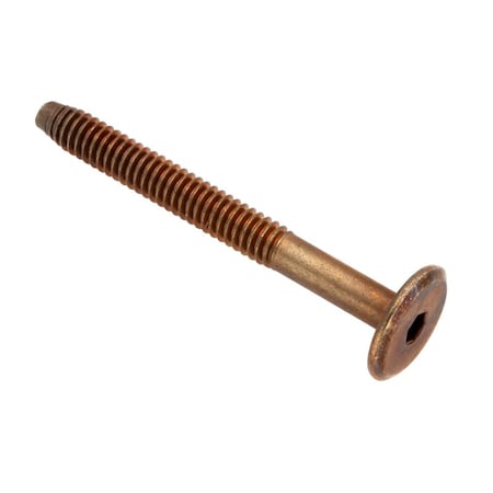 Ampg 1/4"-20 x 60 mm Hex Low Profile Machine Screw, Brass Plated Steel Z4486-BR