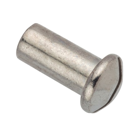 Ampg Barrel Nut, #8-32, 1/2 in Brl Lg, 1/4 in Brl Dia, Brass Chrome Plated Z4610