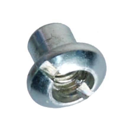 Ampg Slot Barrel, #10-32, 5/16 in Brl Lg, 1/4 in Brl Dia, Steel Zinc Plated Z4840