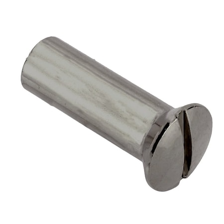 Ampg Slot Barrel, #10-24, 13/16 in Brl Lg, 1/4 in Brl Dia, 18-8 Stainless Steel Unfinished Z4869