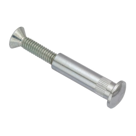 Zoro Select Arch Barrel, #12-24, 1 3/16 in Brl Lg, 5/16 in Brl Dia, Brass Chrome-Plated Z5115