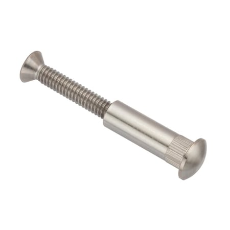 Zoro Select Arch Barrel, 1/4"-20, 1 3/16 in Brl Lg, 3/8 in Brl Dia, Stainless Steel Plain Z5196