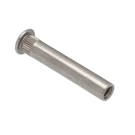 Zoro Select Arch Barrel, 1/4"-20, 3 in Brl Lg, 3/8 in Brl Dia, Stainless Steel Plain Z5199