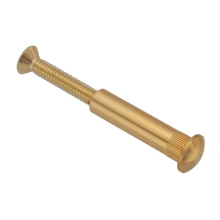 Zoro Select Arch Barrel, 1/4"-20, 1 9/16 in Brl Lg, 3/8 in Brl Dia, Brass Plain Z5205