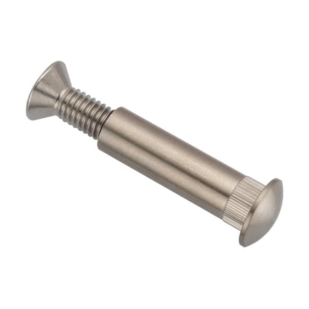 Ampg Arch Barrel/Screw, 3/8"-16, 1-3/4 in Brl Lg, 1/2 in Brl Dia, 18-8 Stainless Steel Unfinished Z5235
