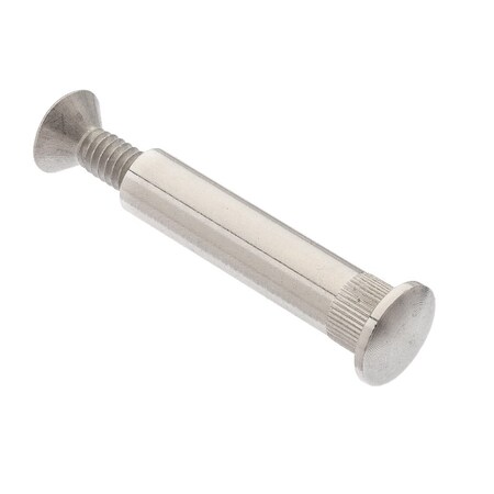 Ampg Arch Barrel/Screw, 1/4"-20, 1-11/16 in Brl Lg, 3/8 in Brl Dia, Aluminum Unfinished Z5250