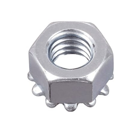 Ampg KEPS Nut, 1/4"-28 Size, Steel Zinc Z8299-9