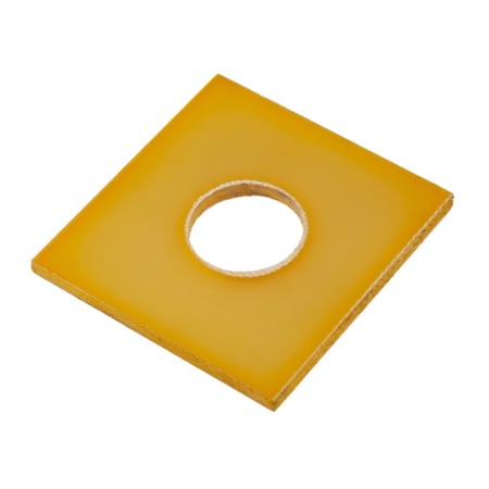 Zoro Select Square Washer, Fits Bolt Size 3/4 in , Fiberglass Plain Finish Z8348