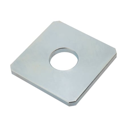 Zoro Select Square Washer, For Screw Size 1 1/4 in , Steel Zinc Plated Finish Z8708-ZN