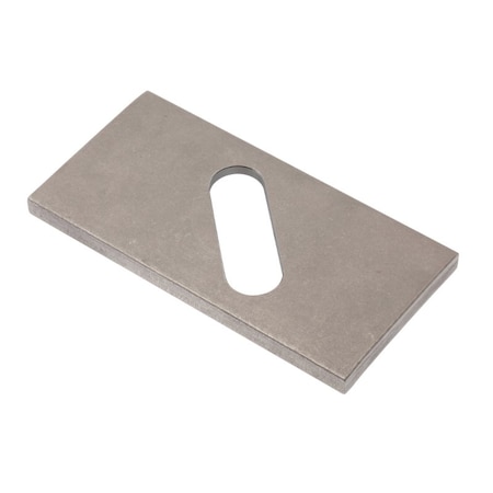Zoro Select Bearing Plate, For Screw Size 1/2 in , 18-8 Stainless Steel Plain Finish Z8751-SLOT-188