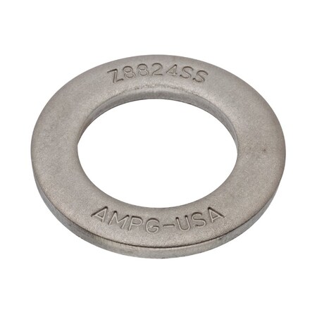Zoro Select Flat Washer, For Screw Size M24 , 316 Stainless Steel Plain Finish Z8824-316