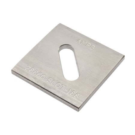 Zoro Select Square Washer, Fits Bolt Size 1/2 in , 18-8 Stainless Steel Plain Finish Z8880-SLOT-SS