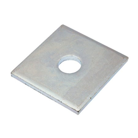 Zoro Select Square Washer, Fits Bolt Size 3/4 in Steel, Zinc Plated Finish Z8882-ZN