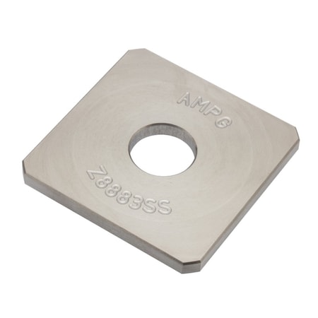 Zoro Select Square Washer, For Screw Size 7/8 in , 18-8 Stainless Steel Plain Finish Z8883SS