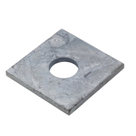 Zoro Select Square Washer, Fits Bolt Size 1 in Steel, Galvanized Finish Z8884-HDG