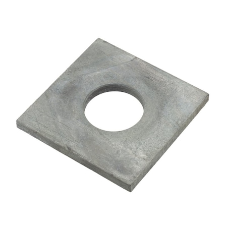 Zoro Select Square Washer, Fits Bolt Size 1 1/4 in , Steel Galvanized Finish Z8885G