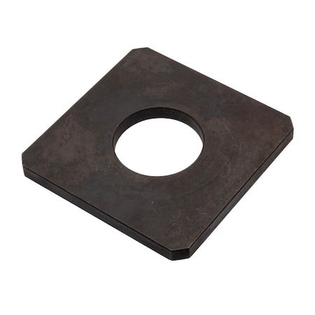 Zoro Select Square Washer, Fits Bolt Size 1 1/4 in , Steel Black Oxide Finish Z8885H