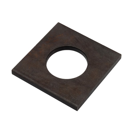 Zoro Select Square Washer, Fits Bolt Size 1 1/2 in , Steel Black Oxide Finish Z8886H
