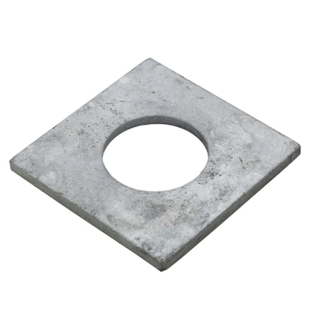 Zoro Select Square Washer, Fits Bolt Size 2 in , Steel Galvanized Finish Z8899G