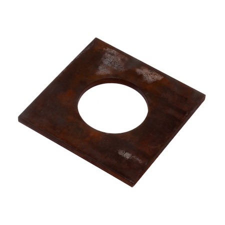 Zoro Select Square Washer, Fits Bolt Size 2 in , Steel Black Oxide Finish Z8899H