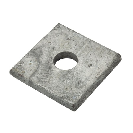 Zoro Select Square Washer, For Screw Size M12 , Steel Galvanized Finish Z8912-G