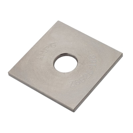 Zoro Select Square Washer, For Screw Size 1/2 in , 18-8 Stainless Steel Plain Finish Z8928-188