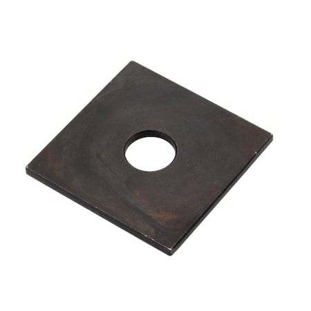 Zoro Select Square Washer, For Screw Size 1/2 in , Steel Black Oxide Finish Z8928-BOX