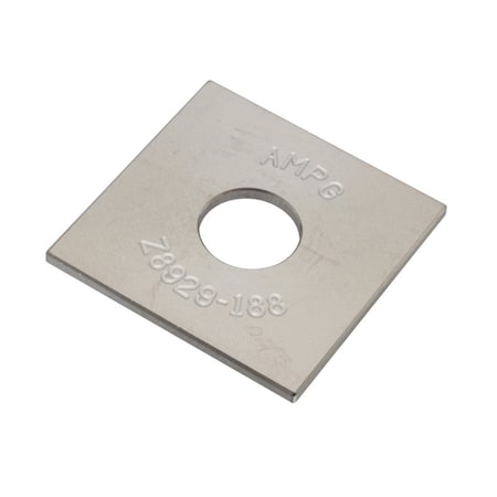 Zoro Select Square Washer, For Screw Size 5/8 in , 18-8 Stainless Steel Plain Finish Z8929-188