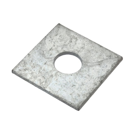 Zoro Select Square Washer, Fits Bolt Size 5/8 in , Steel Galvanized Finish Z8942G