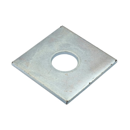 Zoro Select Square Washer, Fits Bolt Size 5/8 in , Low Carbon Steel Zinc Plated Finish Z8942-ZN