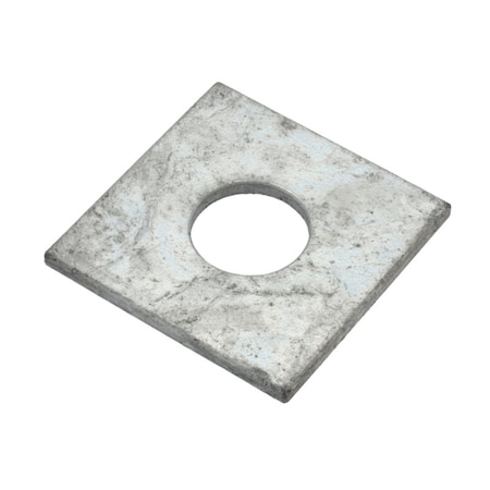 Zoro Select Square Washer, Fits Bolt Size 3/4 in , Steel Galvanized Finish Z8945G