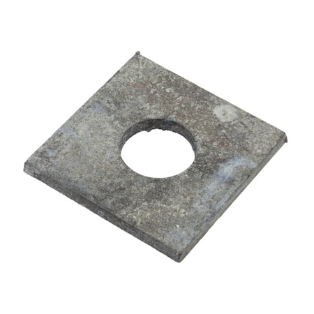 Zoro Select Square Washer, Fits Bolt Size 3/4 in , Steel Galvanized Finish Z8946G