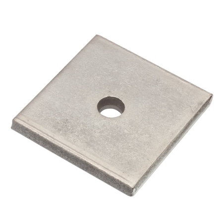 Zoro Select Square Washer, Fits Bolt Size 1/4 in , 18-8 Stainless Steel Plain Finish Z8950SS