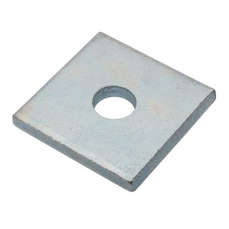 Zoro Select Square Washer, For Screw Size 1/2 in , Steel Zinc Plated Finish Z8955-ZN