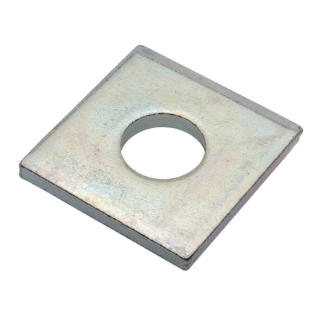 Zoro Select Square Washer, For Screw Size 5/8 in , Steel Zinc Plated Finish Z8957-ZN