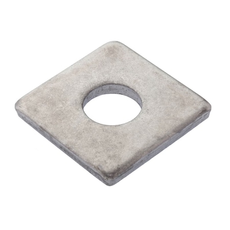 Zoro Select Square Washer, Fits Bolt Size 3/4 in , 18-8 Stainless Steel Plain Finish Z8958SS