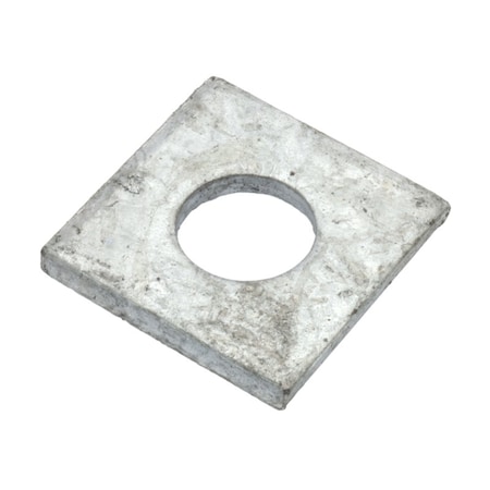 Zoro Select Square Washer, Fits Bolt Size 7/8 in , Low Carbon Steel Galvanized Finish Z8960G