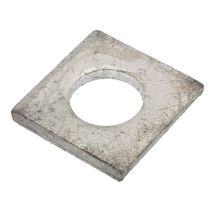 Zoro Select Square Washer, Fits Bolt Size 1 in , Steel Galvanized Finish Z8962G