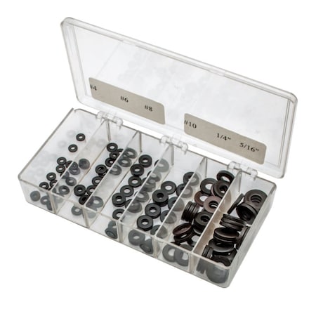 Zoro Select Flat Washer, , Steel Black Oxide Finish Z9108