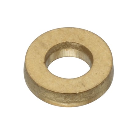 Zoro Select Flat Washer, For Screw Size #4 , Brass Plain Finish Z9154BR