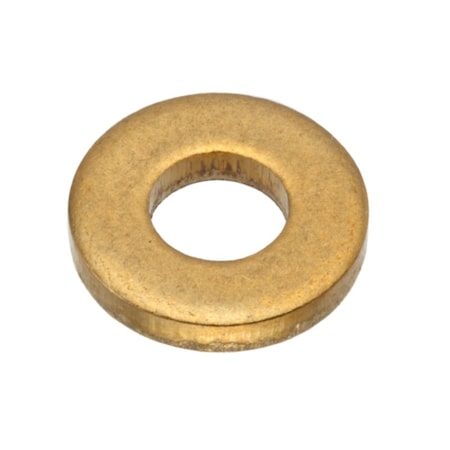 Zoro Select Flat Washer, For Screw Size #8 , Brass Plain Finish Z9158BR