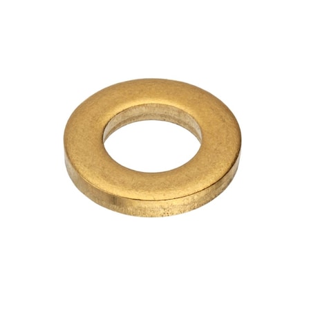 Zoro Select Flat Washer, For Screw Size 5/16 in , Brass Plain Finish Z9162BR